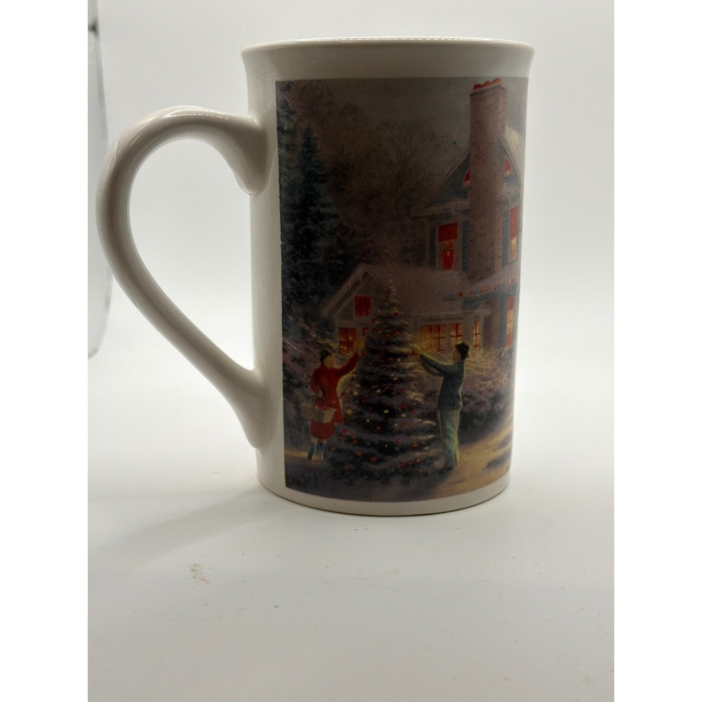 Thomas Kinkade Victorian Family Christmas Mug 2010 Designpac Ceramic Holiday